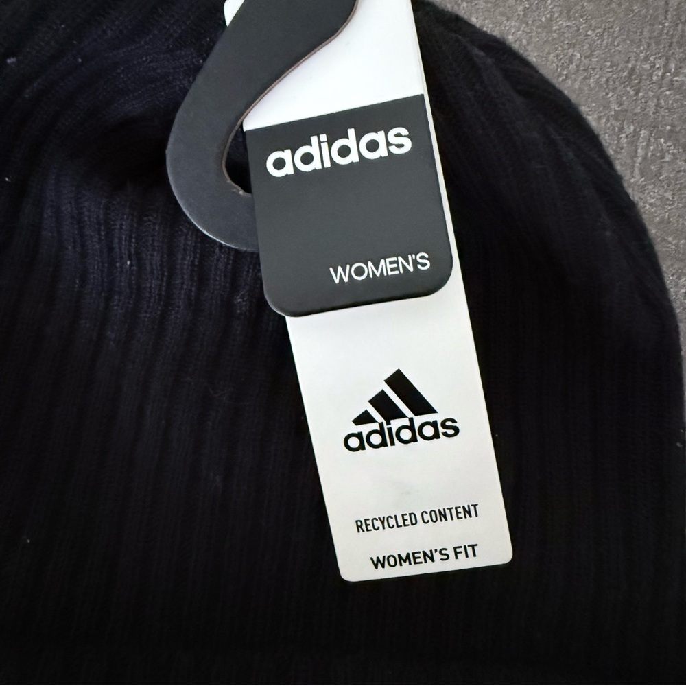 Adidas Black Ribbed Beanie - Picture 2 of 3